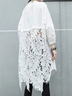 Lace Crochet Long Sleeve Irregular Trim Plus Size Long Shirt 14 Lace Crochet Long Sleeve Irregular Trim Plus Size Long Shirt -Zanzea Shop 3cb09748 e588 4238 98b2 e9e281deff02