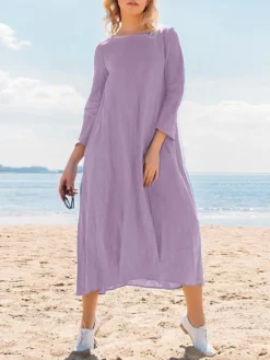 Solid Crew Neck Casual Dress For Women 11 Solid Crew Neck Casual Dress For Women -Zanzea Shop 3d2b8112 9f6c 4eaf a701 385c0801ec30