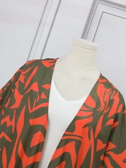Women Abstract Print Open Front Loose Half Sleeve Kimono -Zanzea Shop 3d4acc72 6f0f 4d46 b090 c258cf1dbc55