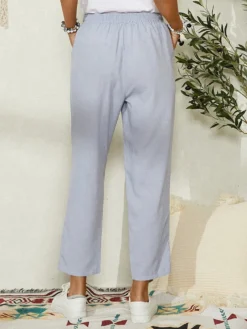Casual Solid Color Elastic Waist Plus Size Pencil Pants -Zanzea Shop 3ffabcfe 0ada 4346 906a 3effb1761d99