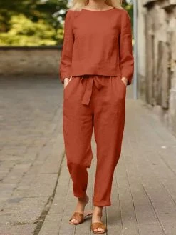 Solid Long Sleeve Pocket Knotted Two Pieces Suit 12 Solid Long Sleeve Pocket Knotted Two Pieces Suit -Zanzea Shop 3ffc7ef8 4780 41cd a0ea f8bf1ab449ef