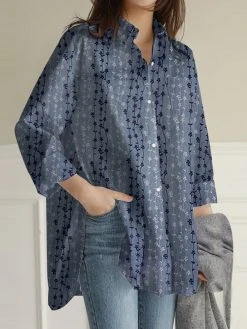 Women Floral Print Lapel High-Low Hem Long Sleeve Shirt 9 Women Floral Print Lapel High-Low Hem Long Sleeve Shirt -Zanzea Shop 4033101e 9478 4100 b52d 0d47fccab6fb