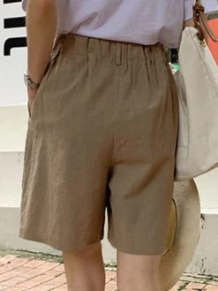 Solid Pocket Elastic Waist Casual Wide Leg Shorts -Zanzea Shop 416fa51e cf18 45b4 9bcc ba8ba660cbe5