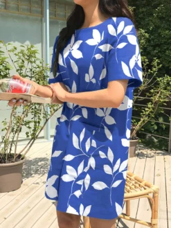 Leaves Print Pocket Crew Neck Short Sleeve Casual Dress 18 Leaves Print Pocket Crew Neck Short Sleeve Casual Dress -Zanzea Shop 41cd735e 80fd 4f6b adc8 2750166ff2ea