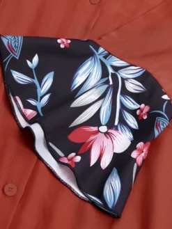 Floral Print Patchwork Ruffle Plus Size Button Dress With Belt -Zanzea Shop 42ba0459 4698 491a 99be bee096c4d8aa