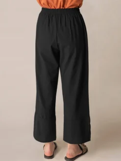 Casual Solid Color Elastic Waist Plus Size Pants With Pockets -Zanzea Shop 432f31ea 14d8 4ca7 a9c4 fc02ec44569b