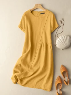 Solid Short Sleeve Crew Neck Casual Dress For Women 5 Solid Short Sleeve Crew Neck Casual Dress For Women -Zanzea Shop 43d9937f c44f 41f0 8ca3 05ef3cb98e63