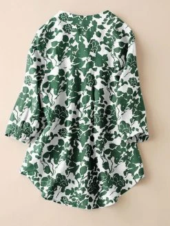 Allover Plants Print Pocket 3/4 Sleeve Stand Collar Blouse 9 Allover Plants Print Pocket 3/4 Sleeve Stand Collar Blouse -Zanzea Shop 43dcbfef 5cf9 4a1a ae33 481e64a4f9b4