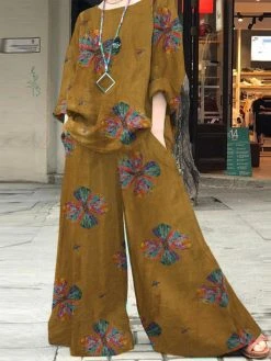 Flower Print Pocket Long Sleeve Two Pieces Suit 6 Flower Print Pocket Long Sleeve Two Pieces Suit -Zanzea Shop 46ac21bf 325e 4a5a bc00 277e7412b368