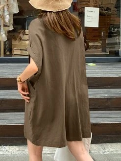 Solid Loose Pocket Button Lapel Short Sleeve Romper 22 Solid Loose Pocket Button Lapel Short Sleeve Romper -Zanzea Shop 48707955 91e6 41e6 a4cc 29690c9816f8