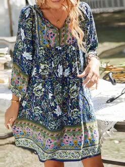 Bohemian Floral Print V-neck Dress For Women 11 Bohemian Floral Print V-neck Dress For Women -Zanzea Shop 48730ca5 adab 4c4a 84b9 3faa4ce6dd8d