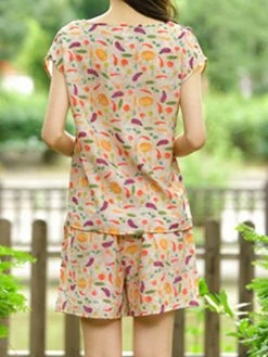 Women Allover Watercolor Circle Print Crew Neck Short Co-ords -Zanzea Shop 4a4b44cd 108c 45c2 84b3 c17b777a2a78