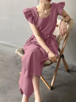 Solid Ruffle Sleeve Pocket Square Collar Wide Leg Jumpsuit 20 Solid Ruffle Sleeve Pocket Square Collar Wide Leg Jumpsuit -Zanzea Shop 4ac9b31c 086a 46f3 9ecb ef6072a723cb