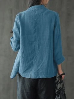 Solid Button Pocket Lapel Casual Cotton Blazer 12 Solid Button Pocket Lapel Casual Cotton Blazer -Zanzea Shop 4b8d3c62 0473 45fa b15d 1191475be2bf