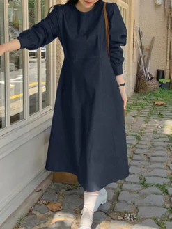 Solid Long Sleeve Casual A-line Denim Dress 15 Solid Long Sleeve Casual A-line Denim Dress -Zanzea Shop 4bc1fdc4 83a2 4fb0 b102 1040ca765d67