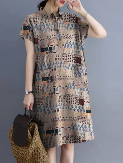 Flower Abstract Painted Print Button Pocket Lapel Midi Dress -Zanzea Shop 4cfd6b8b fe5f 4fba 9243 68a74a6d37a2