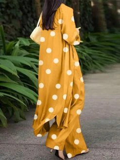 Allover Polka Dot Print Pocket Two Pieces Suit -Zanzea Shop 4d77acb8 9211 40f3 80c8 cb142a7a7efb