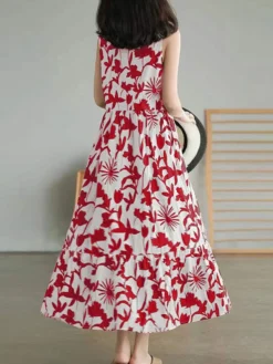 Plant Print Ruch Ruffle Hem Sleeveless Casual Print Dress 13 Plant Print Ruch Ruffle Hem Sleeveless Casual Print Dress -Zanzea Shop 4df52e72 77ae 4a1c 958e a9b81cdb2642