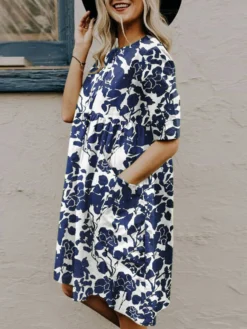 Random Allover Leaves Print Pocket Short Sleeve Button Dress -Zanzea Shop 4efdbfd1 508c 4ed6 879c e9969a42c685
