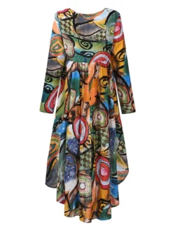 Graffiti Print High Low Long Sleeve Plus Size Blouse -Zanzea Shop 4f3ef752 d1da 4a00 9d24 7266954fe85e