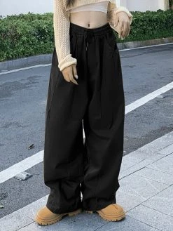 Women Solid Seam Detail Drawstring Waist Wide Leg Pants 12 Women Solid Seam Detail Drawstring Waist Wide Leg Pants -Zanzea Shop 4f8e0f44 9caa 4cae a0d9 7a868dcbd803