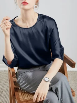 Solid Loose Dolman Sleeve Satin Crew Neck Women Blouse 17 Solid Loose Dolman Sleeve Satin Crew Neck Women Blouse -Zanzea Shop 5062cb53 dd6e 431e 8cc9 17c694cc9be1