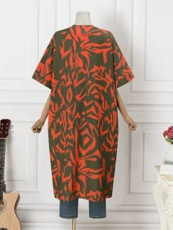 Women Abstract Print Open Front Loose Half Sleeve Kimono -Zanzea Shop 51382264 908f 4119 b14e fa12647b8da1