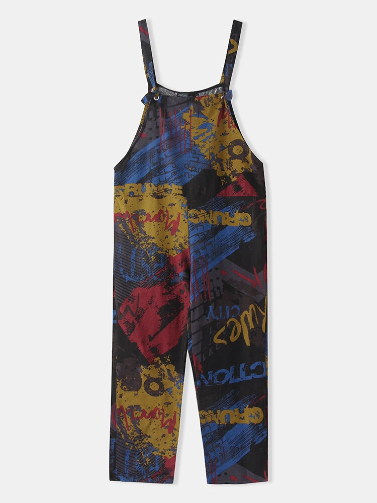 Print Strap Sleeveless Plus Size Jumpsuit With Pockets 6 Print Strap Sleeveless Plus Size Jumpsuit With Pockets - Image 6