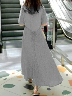 Striped Print Short Sleeve Lapel Button Shirt Dress 17 Striped Print Short Sleeve Lapel Button Shirt Dress -Zanzea Shop 5298d960 d46a 45dd a498 3f4777668c6e