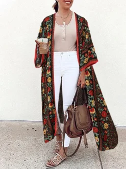 Floral Print Long Sleeve Plus Size Casual Cardigan For Women -Zanzea Shop 52a74f56 0652 4b67 97e1 8ab364b5288a