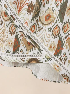 Women Ethnic Print Hollow Splice V-Neck Wrap Hem Dress -Zanzea Shop 548ca61c a771 405b b56c 1566a421e567