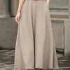 Solid Pocket Sash A-Line Casual Maxi Skirt