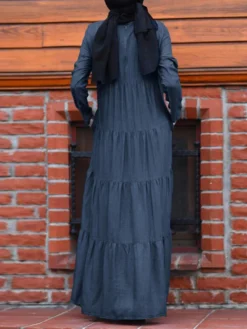 Casual Solid Color Loose Plus Size Maxi Dress With Pockets -Zanzea Shop 5681edf4 4e41 4076 81a4 fa9b833e58bf