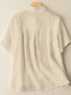 Flower Painted Loose Lapel Short Sleeve Casual Shirt -Zanzea Shop 5734db24 8887 4b77 8d5c e3aee79bf00d