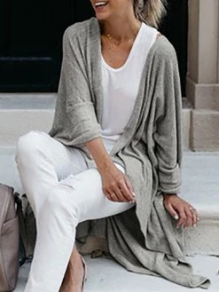 Solid Dolman Sleeve Open Front Casual Kimono -Zanzea Shop 573e6534 19aa 43b7 b639 8c631cfb2e2e