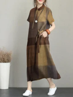 Check Print Pocket Button Front Short Sleeve Lapel Dress 19 Check Print Pocket Button Front Short Sleeve Lapel Dress -Zanzea Shop 58a33556 dde8 43b7 a798 4538c82c6448