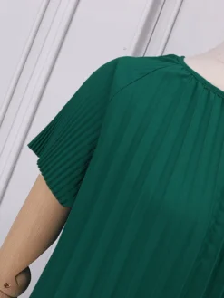 Women Solid Pleated Crew Neck Casual Short Sleeve Dress 14 Women Solid Pleated Crew Neck Casual Short Sleeve Dress -Zanzea Shop 59aef9f8 8dae 4afb 9a4f 8a5d356e1dcd