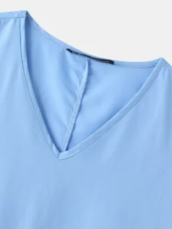 Solid Sleeveless V-neck Plus Size Ruffle Long Dress -Zanzea Shop 5aee7865 8270 4433 ac27 6692d7d15b58