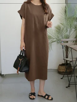 Leisure Solid Slit Hem Ruched Short Sleeve Maxi Dress 12 Leisure Solid Slit Hem Ruched Short Sleeve Maxi Dress -Zanzea Shop 5bdc9c3b a040 4d61 a8f6 a3bd15421986