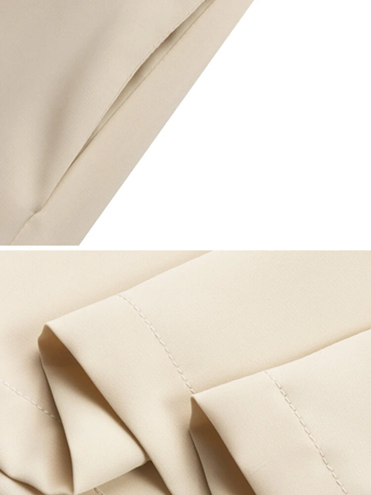 Solid Color Pleated Elastic Waist Casual Loose Wide-Leg Pants For Women 6 Solid Color Pleated Elastic Waist Casual Loose Wide-Leg Pants For Women - Image 6