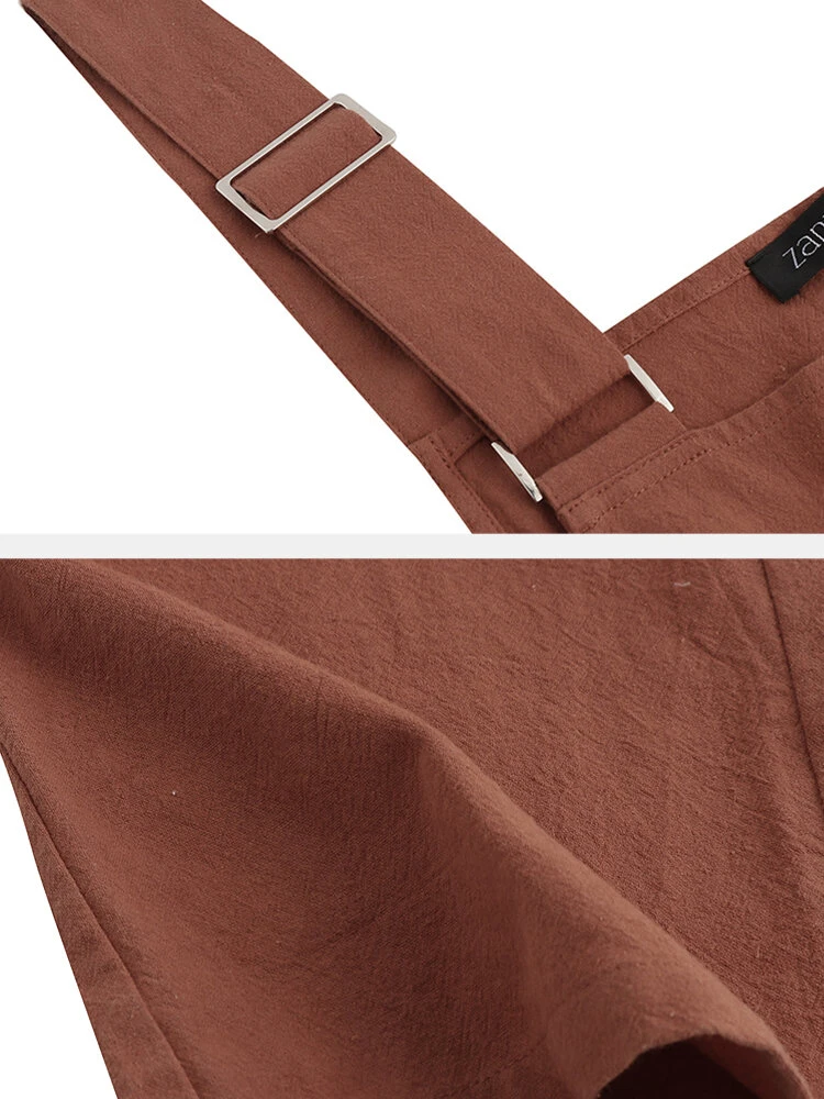 Waist Drawstring Pockets Straps Jumpsuit 6 Waist Drawstring Pockets Straps Jumpsuit - Image 6