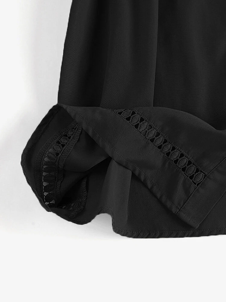 Women Lace Splice Button Front Casual Sleeveless Tank Top 11 Women Lace Splice Button Front Casual Sleeveless Tank Top - Image 11