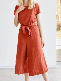 Solid Pocket Short Sleeve Wide Leg Jumpsuit With Belt 21 Solid Pocket Short Sleeve Wide Leg Jumpsuit With Belt -Zanzea Shop 6168b110 5645 4532 9433 8dc955a958a5