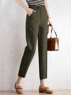 Women Solid Pocket Zip Button Front Tailored Pants 19 Women Solid Pocket Zip Button Front Tailored Pants -Zanzea Shop 61d6b13b c5fd 4e9d b7b5 1b4c0cd99356