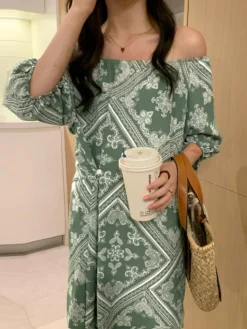 Tribal Paisley Print Off Shoulder 3/4 Sleeve Dress 19 Tribal Paisley Print Off Shoulder 3/4 Sleeve Dress -Zanzea Shop 6334c57f d2cc 4936 9294 55ecdced171e