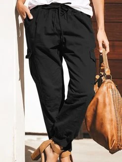 Fashion Solid Color Pocket Cargo Pants For Women 11 Fashion Solid Color Pocket Cargo Pants For Women -Zanzea Shop 64046207 468b 4bf2 868b e3e9f9a9f988