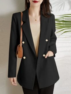 Solid Lapel Pocket Long Sleeve Button Casual Blazer 16 Solid Lapel Pocket Long Sleeve Button Casual Blazer -Zanzea Shop 6487debe 9333 4a6e 93c7 1aa456d17c36