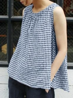 Plaid Knotted Round Neck Sleeveless Casual Tank Top 14 Plaid Knotted Round Neck Sleeveless Casual Tank Top -Zanzea Shop 64a254c0 c6c2 49d9 9c16 7ddf0f6b93bd