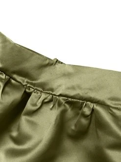 High Waist A-line Solid Satin Pocket Swing Skirt -Zanzea Shop 654e7de3 185f 4de0 be89 192bd7f827d1