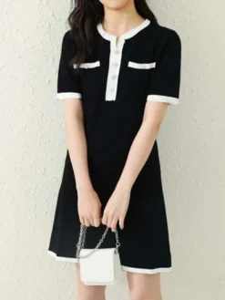 Contrast Pocket Short Sleeve Notch Neck Casual Dress 17 Contrast Pocket Short Sleeve Notch Neck Casual Dress -Zanzea Shop 65e5fc1d 9b15 4c79 9ea7 7a0c6fba8c0a